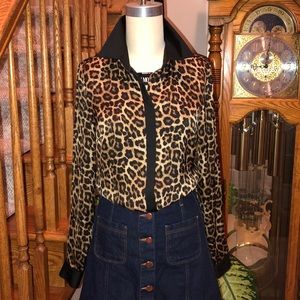 Satin Michael Michael Kors leopard blouse